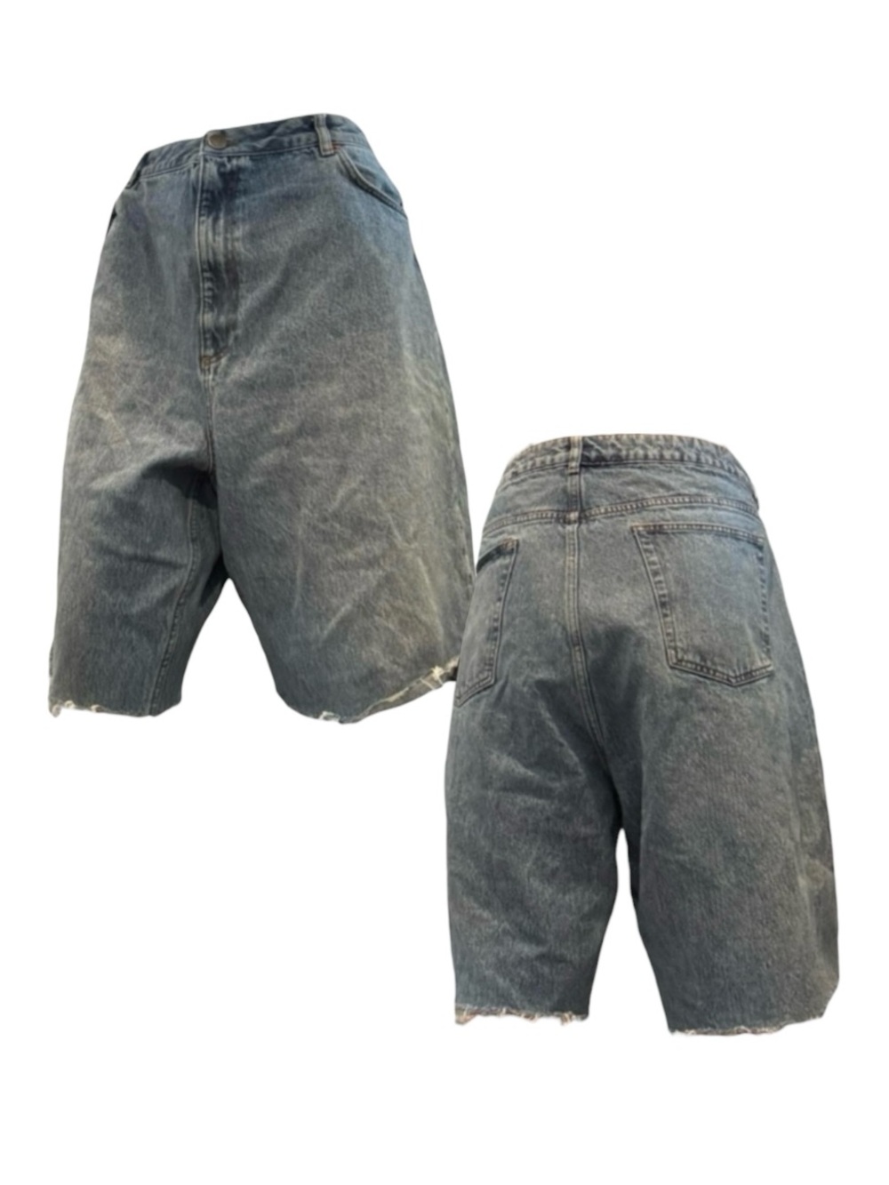 ASOS Washed Long Denim Jean Shorts